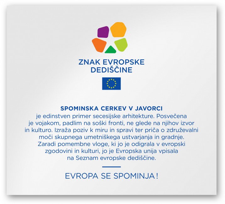 Javorca - znak evropske dedidiščine Javorca - znak evropske dedidiščine